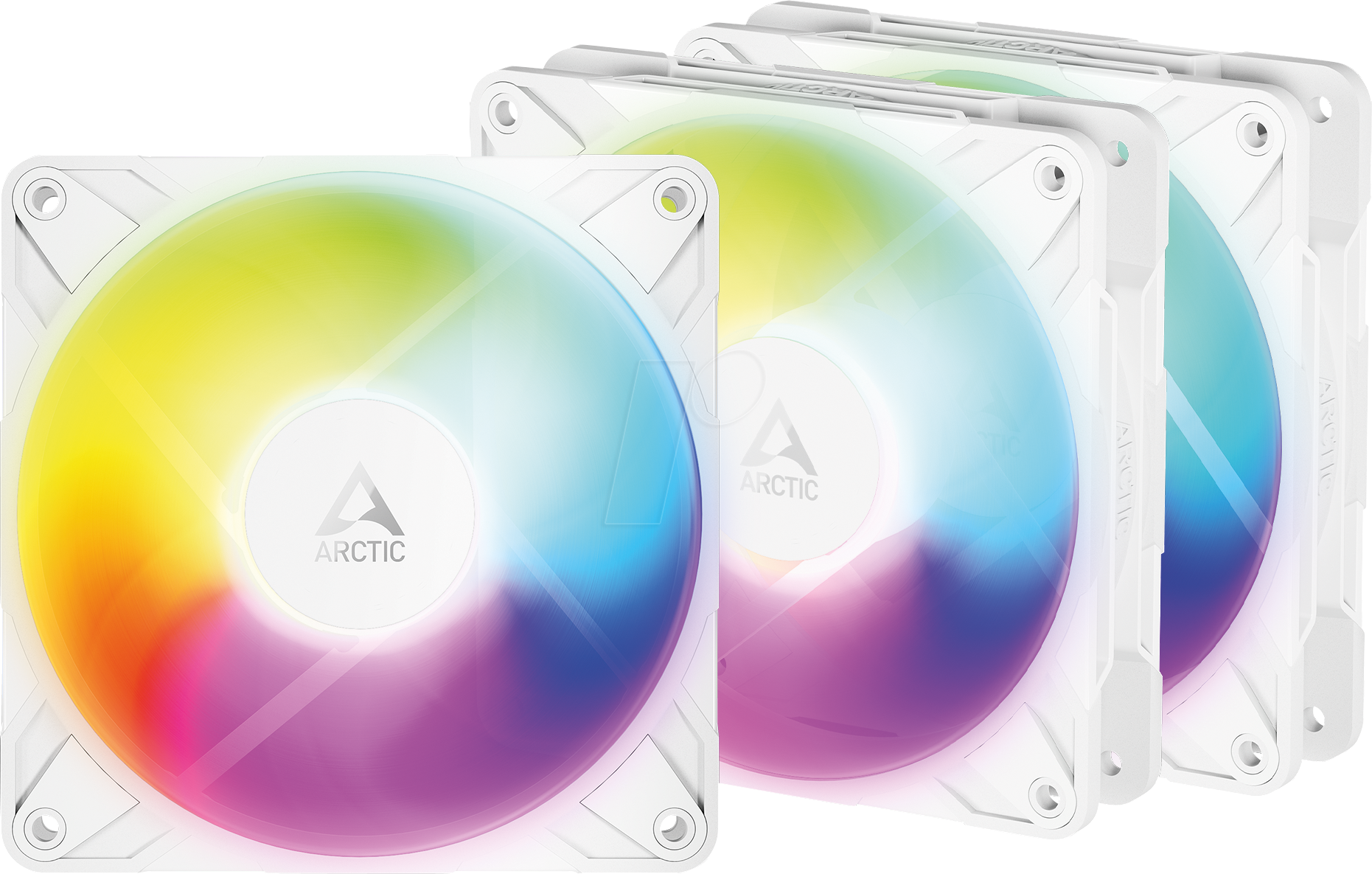 Image of ARCTIC 00737 - Arctic Gehäuselüfter P12 Pro Reverse A-RGB White, 3er Pack