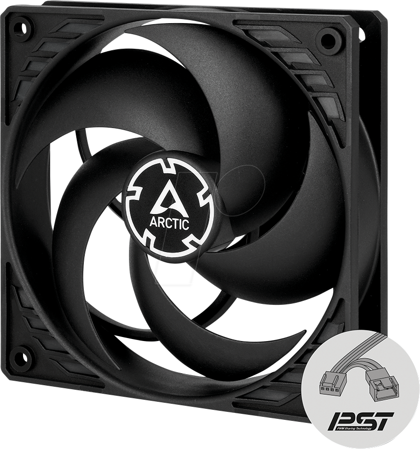 4895213701358 - P12 PWM PST CO - Gehäuselüfter - 120 mm - Schwarz - 23 dBA