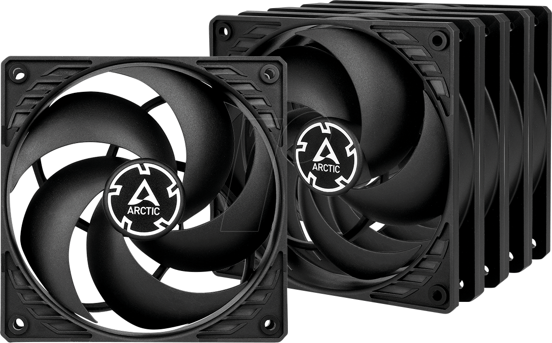 Arctic P12 - 5-pack value pack - Gehäuselüfter - 120mm - Schwarz - 23 dBA