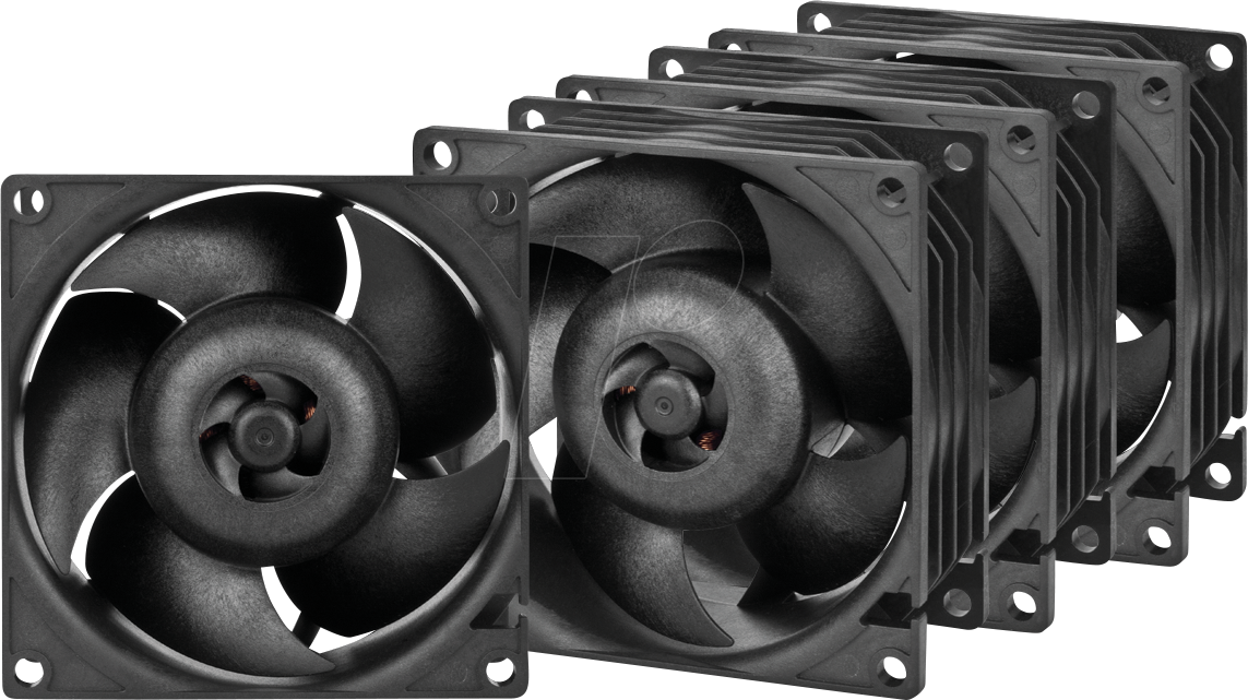 Arctic Server Fan S8038-7K - 4-pack - Gehäuselüfter - 80mm - Schwarz