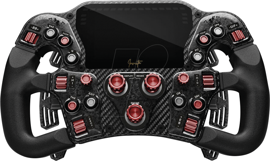1230000173148 - ASE 032-12444321 - Asetek Invicta Formula Lenkrad - Red on Black Edition