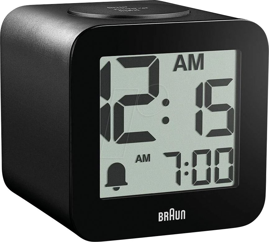 4007218600776 - BRAUN BC25BP-DCF - Funk-Wecker digital mit optionaler Sprachansage schwarz