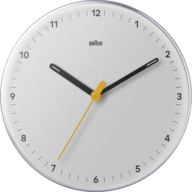 4007218676832 - BRAUN BC26W - Quarz-Wanduhr analog geräuschloses Uhrwerk 23 cm weiß