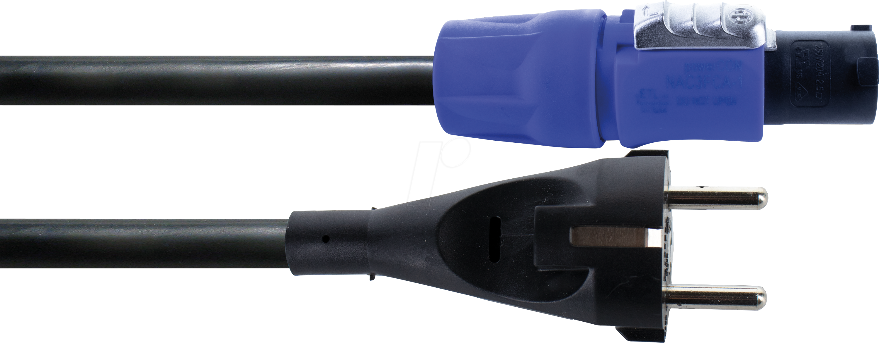CFCA 10 S Strom Anschlusskabel [1x Schutzkontakt-Stecker - 1x PowerCon-Stecker] 1000 m Blau