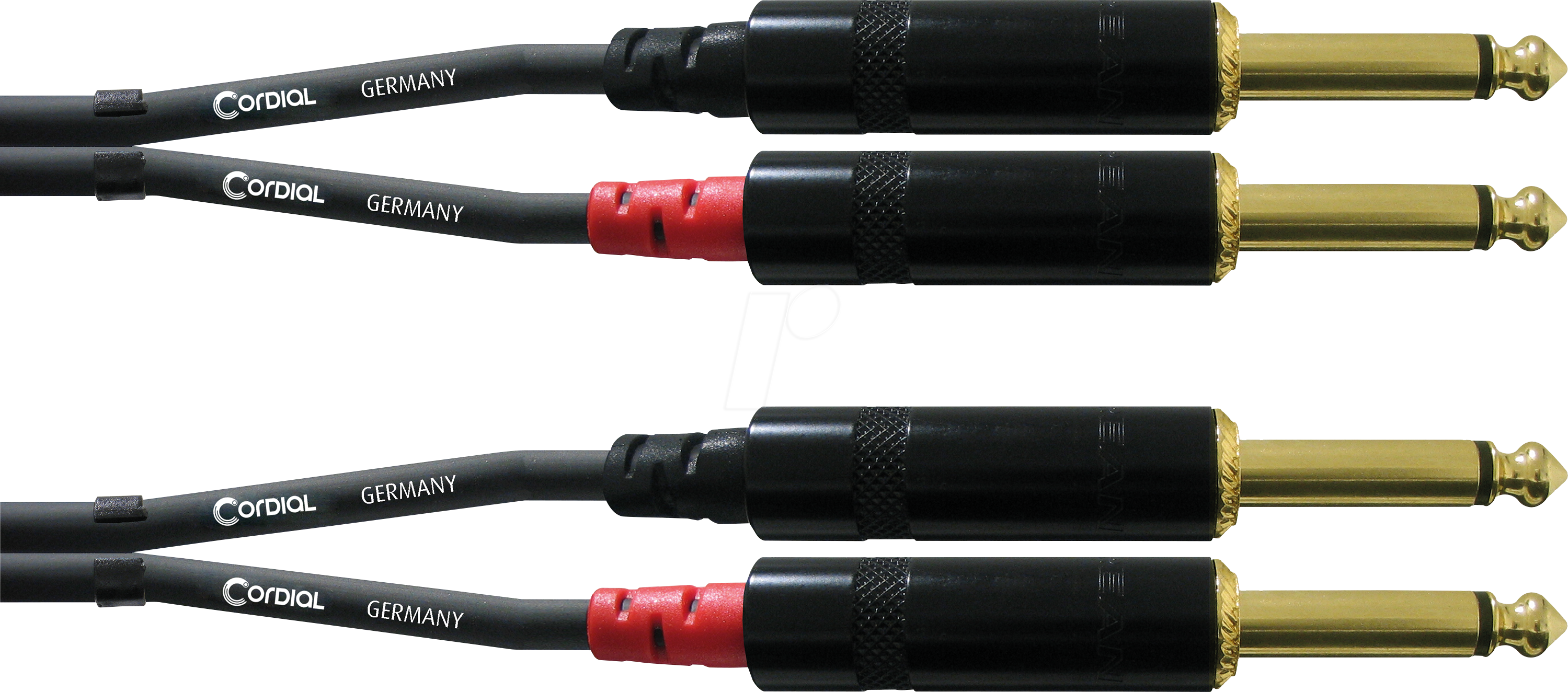 CFU 0,3 PP - CORDIAL 2x 6.3 mm Mono Klinke, 2x 6.3 mm Mono Klinke, 0,30m