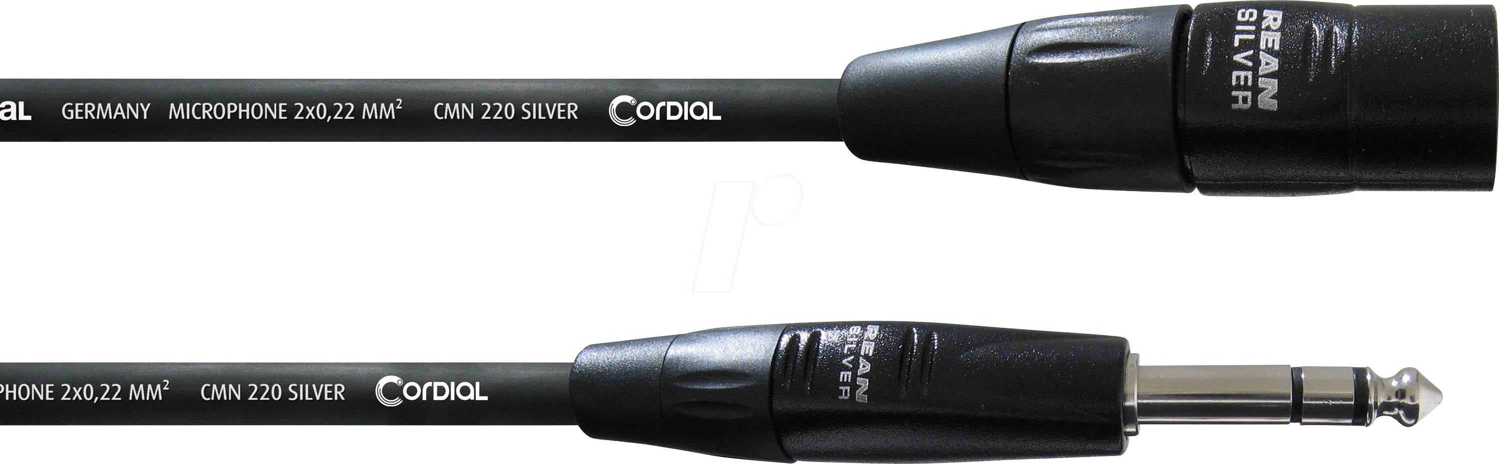 CIM 1,5 MV - CORDIAL 1x XLR male 3 pol, 1x 6.3 mm Klinke stereo, 1,50m