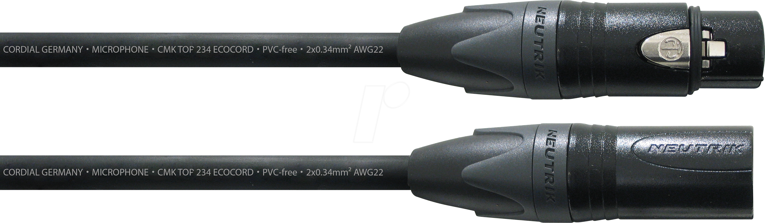 ECOC 20 FM 234T - CORDIAL 1x XLR female 3 pol, 1x XLR male 3 pol, 20,00m