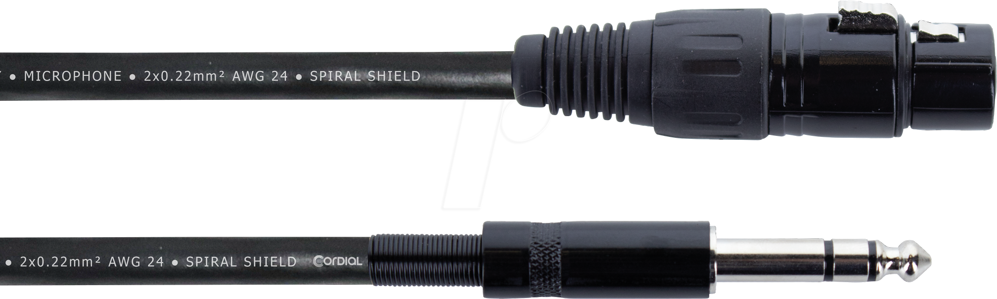 4250197658416 - EM 6 FV - Mikrofon Kabel 63 mm Stereo Klinke > 3-pol XLR Buchse 6 m