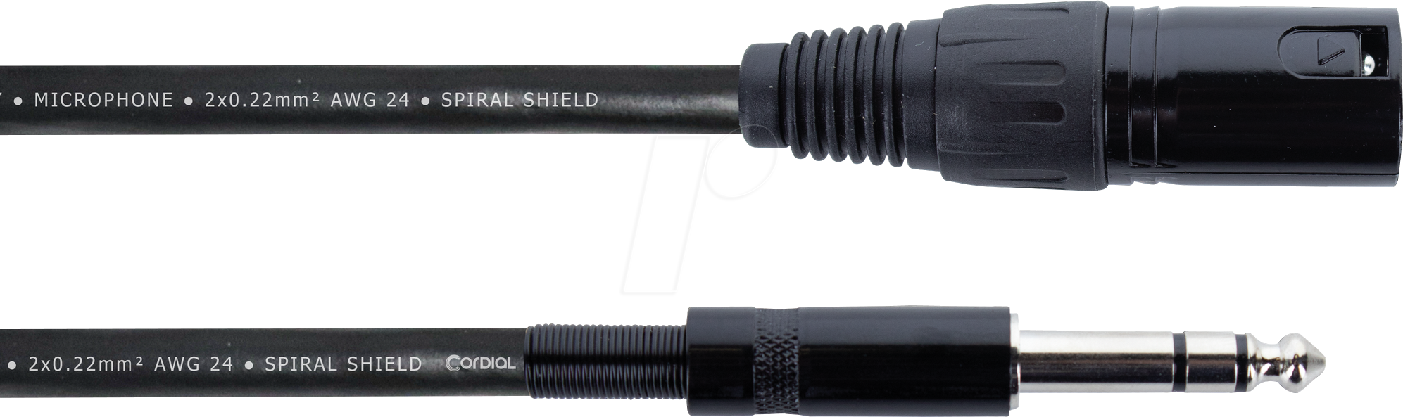 4250197658232 - EM 1 MV - Audio Kabel 3-pol XLR Stecker > 63 mm Stereo Klinke 1 m