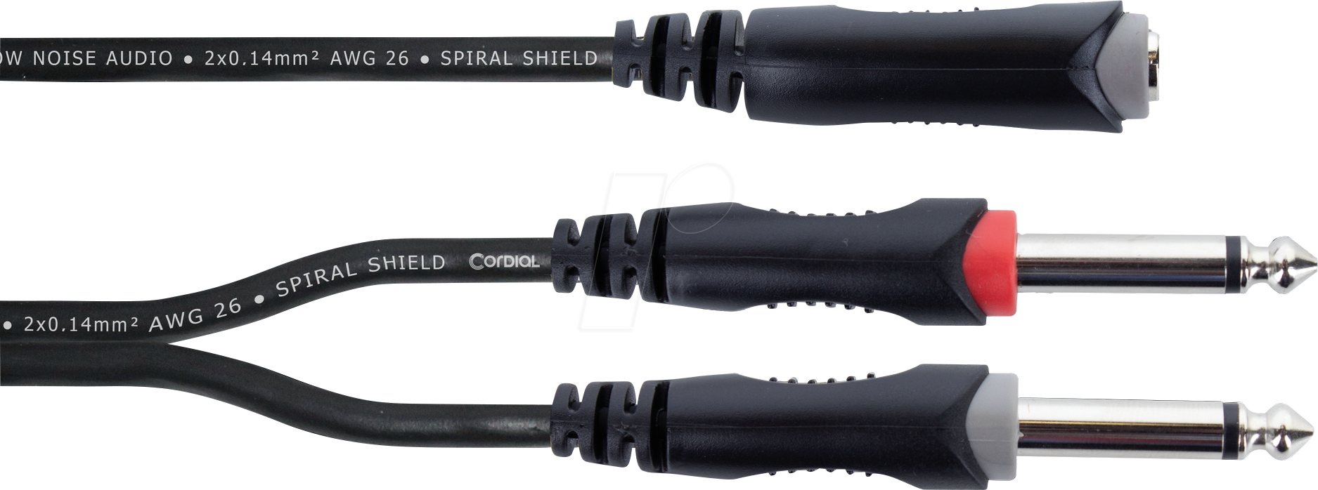 4250197657679 - EY 03 KPP - Y-Adapter Kabel 2x 63 mm Mono Klinke > 63 mm Stereo Buchse 0