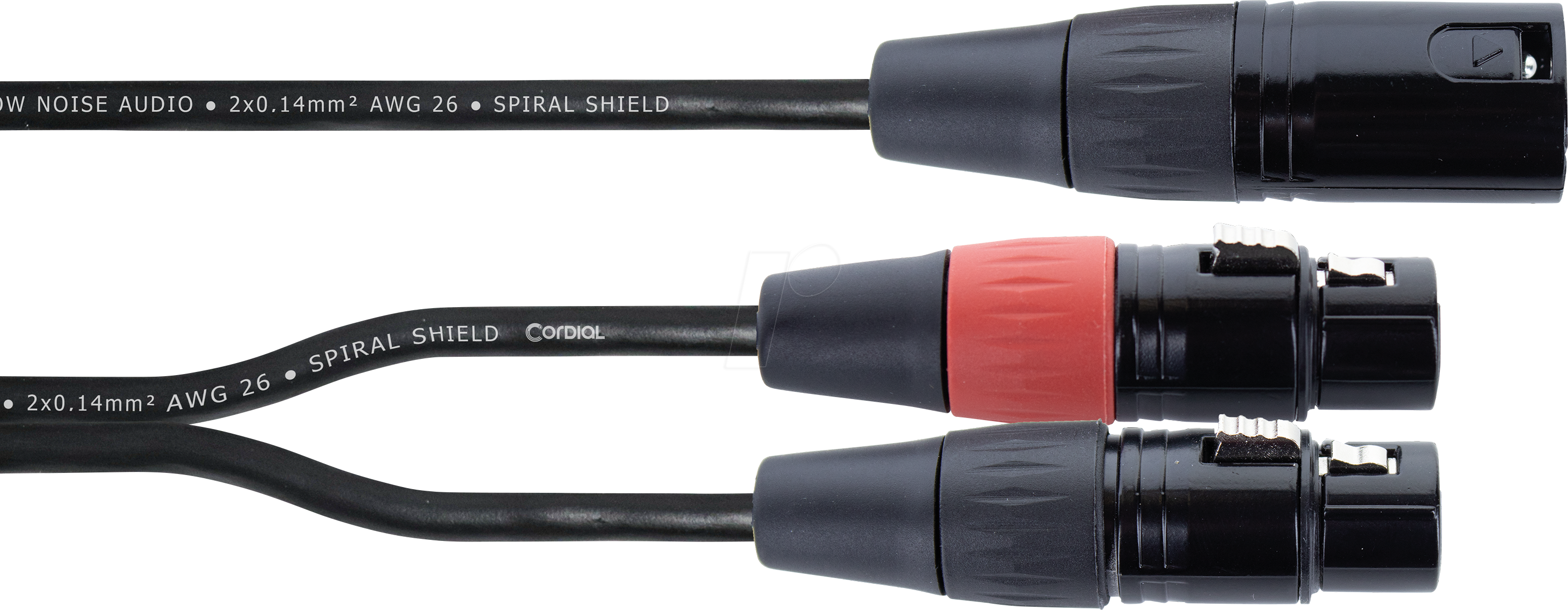 4250197657594 - EY 03 MFF - Y-Adapter Kabel 3-pol XLR Stecker > 2x 3-pol XLR Buchse 03 m