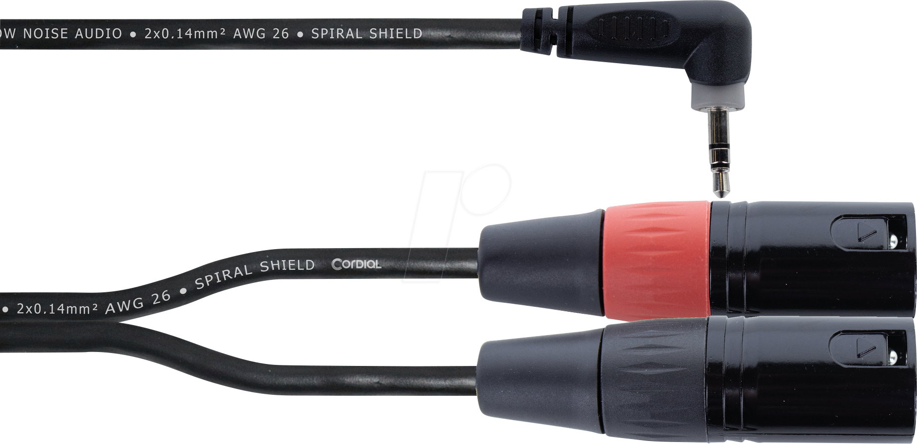 4250197657457 - EY 15 WRMM - Y-Adapter 2x 3-pol XLR Stecker > 35 mm Mono Klinke gewinkelt