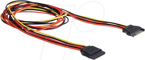 4043619601332 - - Spannungsversorgungs-Verlängerungskabel - SATA-Stromstecker (W) zu SATA-Stromstecker (M) - 1 m