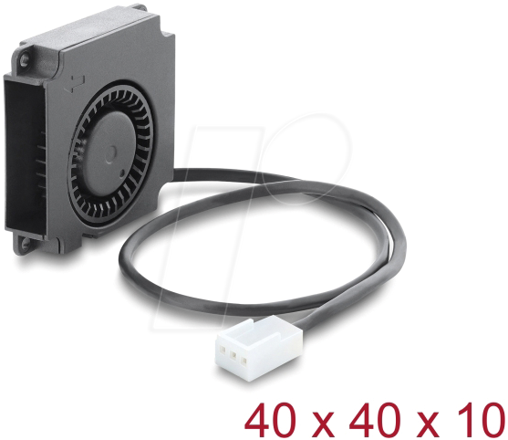 DELOCK Radiallüfter/Lüftergebläse 12V DC 40x40x10mm 3 Pin