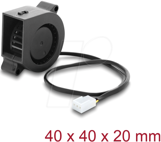 DELOCK 67489 - Radiallüfter 40 x 40 mm, schwarz