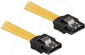 4043619828098 - DELOCK SATA-Kabel SATA III -> SATA St St 050m gelb Clips