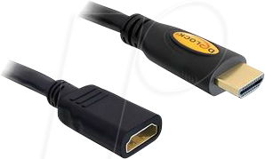 4043619830824 - HDMI Verlängerungskabel HDMI-A Stecker HDMI-A Buchse 500 m Schwarz 83082 vergoldete Steckkontakte HDMI-Kabel