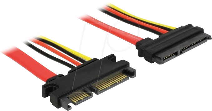 4043619838042 - DELOCK 83804 - SATA 6 Gb s 22 Pin Stecker > SATA 22 Pin Buchse (5 V + 12 V) 100