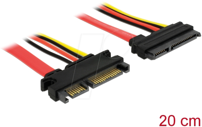 4043619843626 - DELOCK 84362 - SATA 6 Gb s 22 Pin Stecker > SATA 22 Pin Buchse (5 V + 12 V) 20