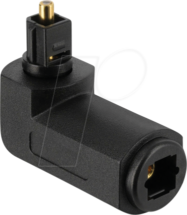 Delock TOSLINK Adapter Stecker auf Buchse, 90° gewinkelt und 360° drehbar