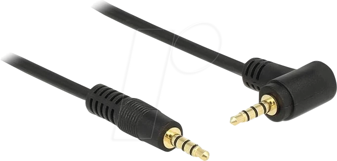 4043619847372 - DELOCK 84737 - Audio Kabel Klinke 35 mm 4 Pin Stecker > Stecker gewinkelt 1