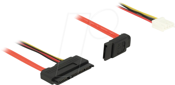 4043619848522 - DELOCK 84852 - SATA 6 Gb s 7 Pin Bu + Floppy 4 Pin Bu > SATA 22 Pin Bu 30 cm