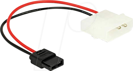 4043619856381 - DELOCK 85638 - Stromkabel Molex 4 Pin Stecker zu Slim SATA 6 Pin Buchse 15 cm