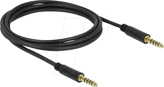 4043619857920 - DELOCK 85792 - Klinkenkabel 44 mm 5 Pin Stecker zu Stecker 2 m schwarz