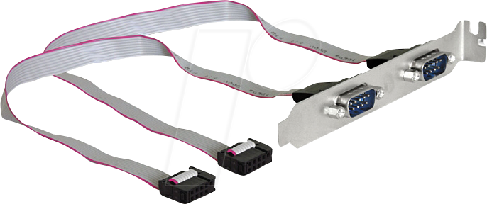 4043619890835 - Slotblende 2x Seriell 9 Pin Header > 2x Seriell 9 Pin Stecker