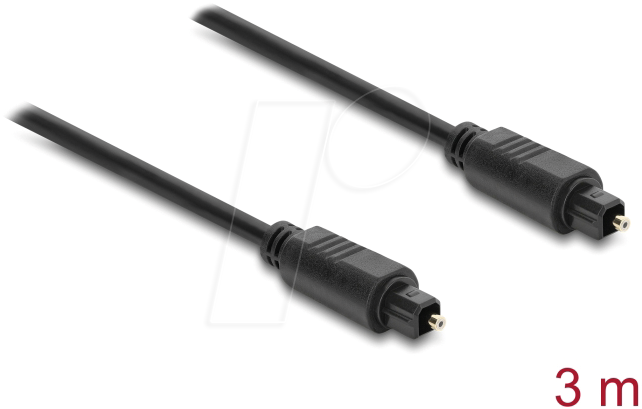 DELOCK 90926 - TOSLINK 4 mm Kabel, Stecker / Stecker, 3 m