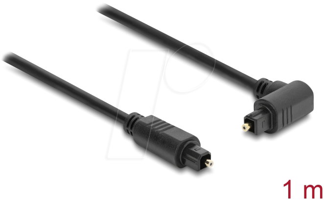 DELOCK 90928 - TOSLINK 4 mm Kabel, Stecker / 90° Stecker, 1 m