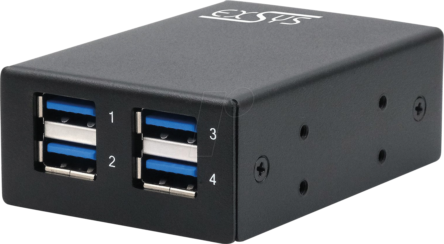 EXSYS EX11240HMS - USB 3.0 4-Port Industrie-Hub, 4x USB-A, 15 kV ESD