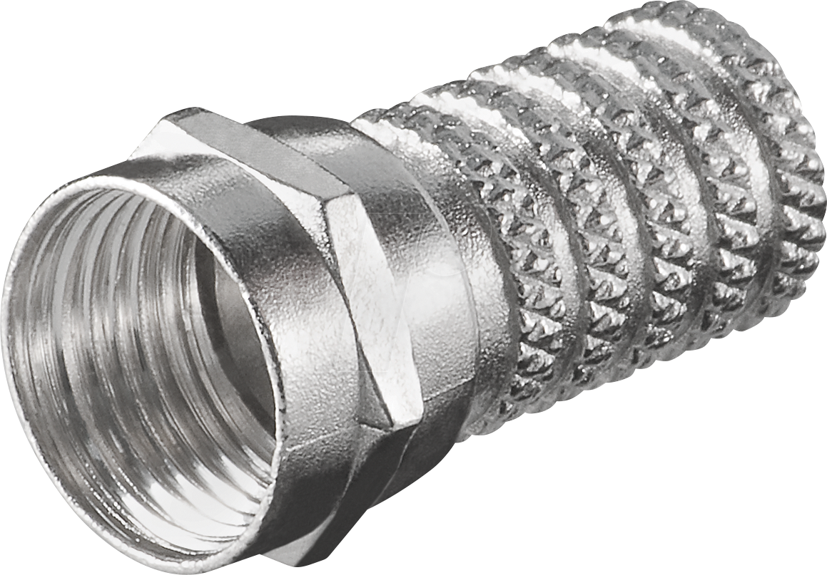 GOOBAY 51852 - F-Stecker, für Ø 6,0 mm Koaxialkabel, Aufdrehstecker
