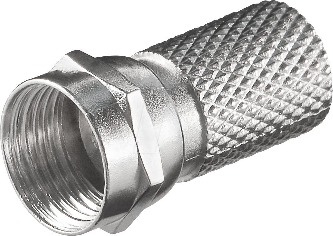 GOOBAY 51854 - F-Stecker, für Ø 7 mm Koaxialkabel, Aufdrehstecker