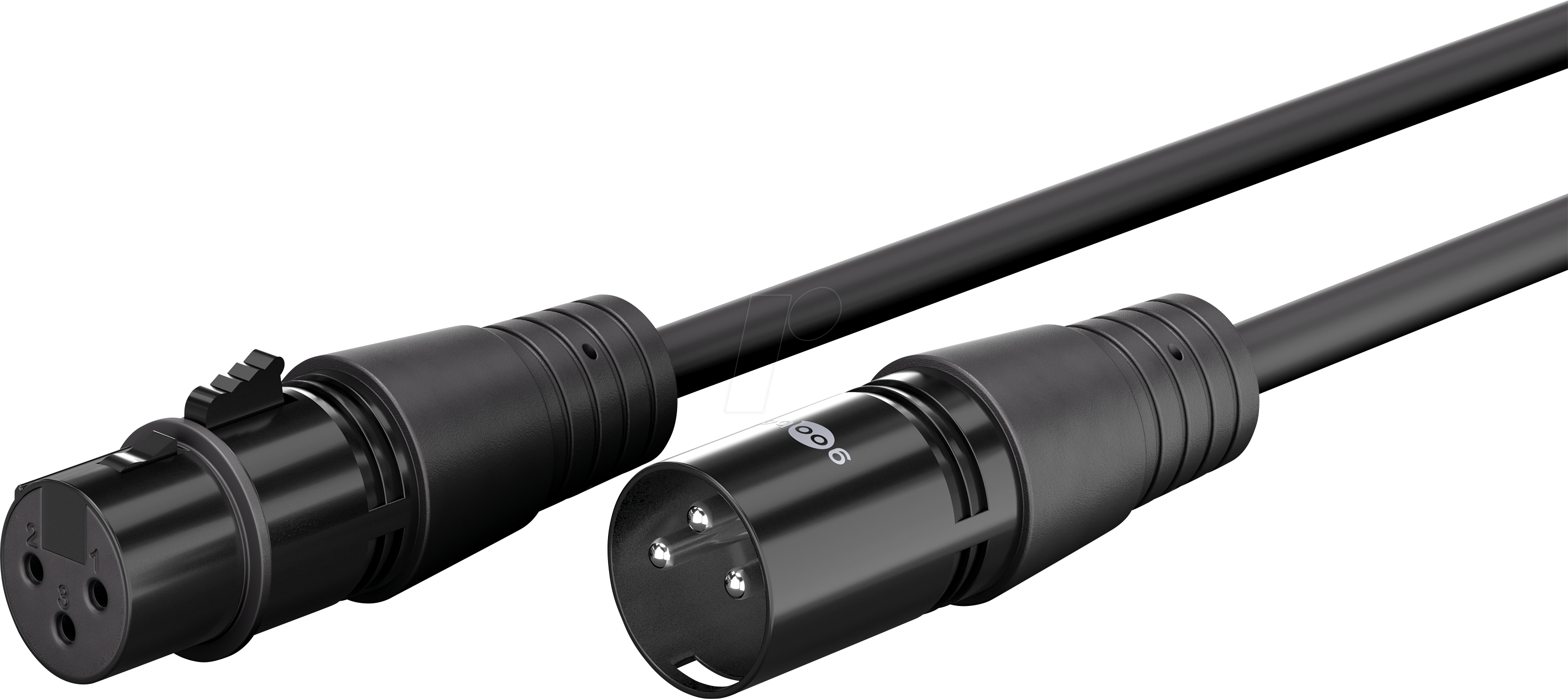 GOOBAY 80029 - Mikrofonkabel, XLR Stecker/ XLR Kupplung, 2 m , schwarz