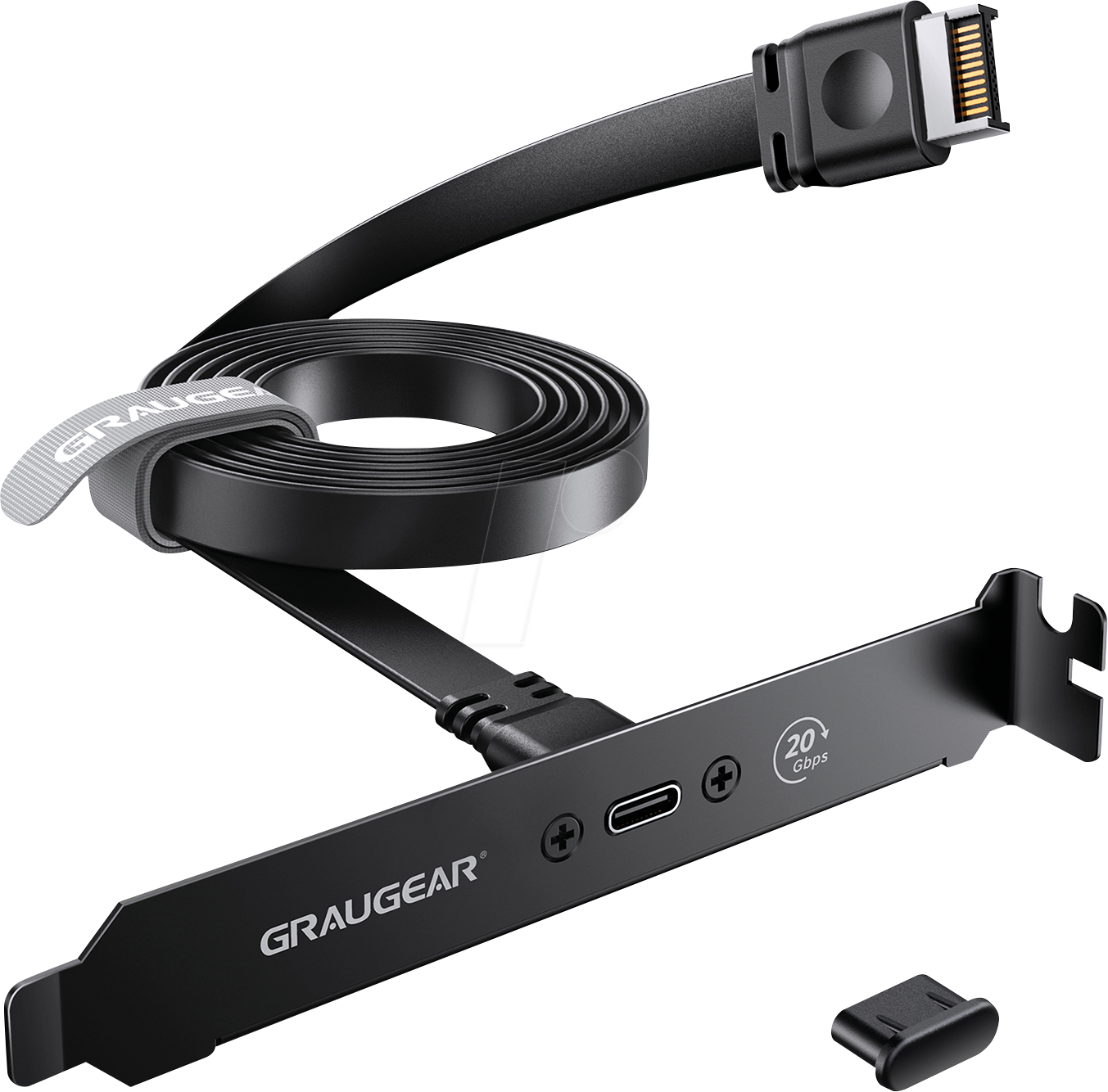 GG 18159 - Slotblende 20 Pin intern Key A Stecker > USB 3.2 Typ-C