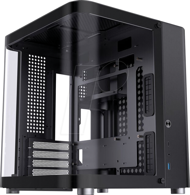 PC-Gehäuse Jonsbo TK-1 2.0 Mini Tower Schwarz ITX Micro ATX Glasfenster Gaming