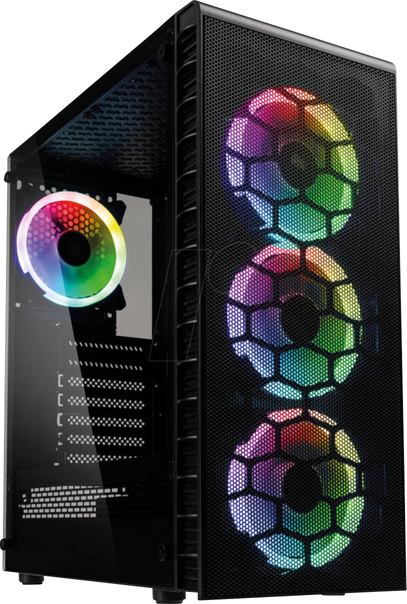 KOLINK 03491 - Kolink Observatory Lite Mesh ARGB Midi-Tower - schwarz