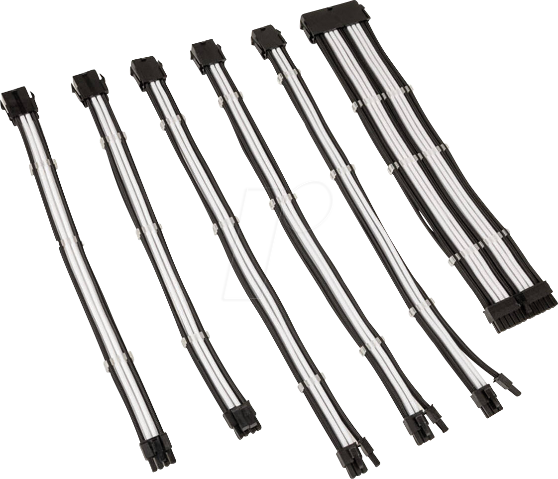 5999094004757 - 04757 - Kolink Core Adept Kabelset - schwarz weiß
