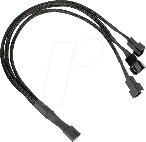 5999094005280 - 05280 - Kolink 1-3 PWM Lüfter Splitterkabel - 35 cm geflochten schwarz