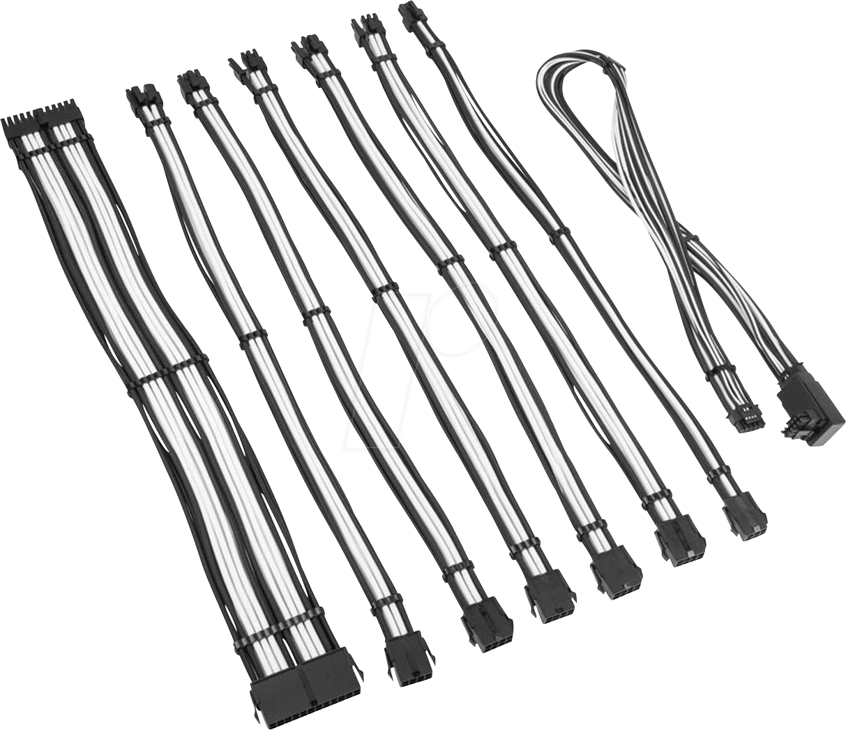 5999094005709 - 05709 - Kolink Core Pro Kabelset 12V-2x6 Typ 2 - schwarz weiß