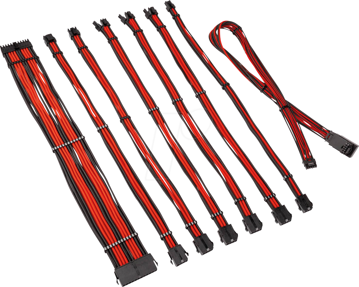 5999094005716 - 05716 - Kolink Core Pro Kabelset 12V-2x6 Typ 1 - schwarz rot