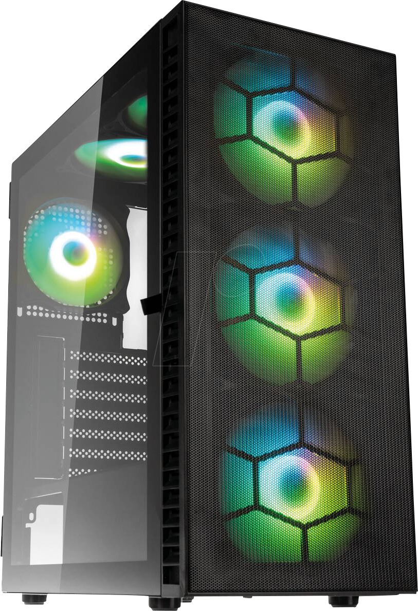 5999094006461 - 06461 - Kolink Observatory HF Plus Mesh ARGB Midi-Tower - schwarz