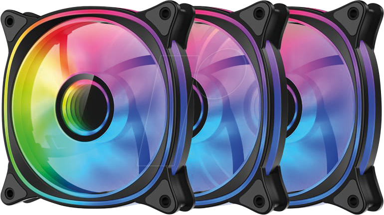 4262443280647 - LCCF120ARGBKITRB - LC Power ARGB Reverse Lüfter 3er Set 120 mm schwarz Controlle