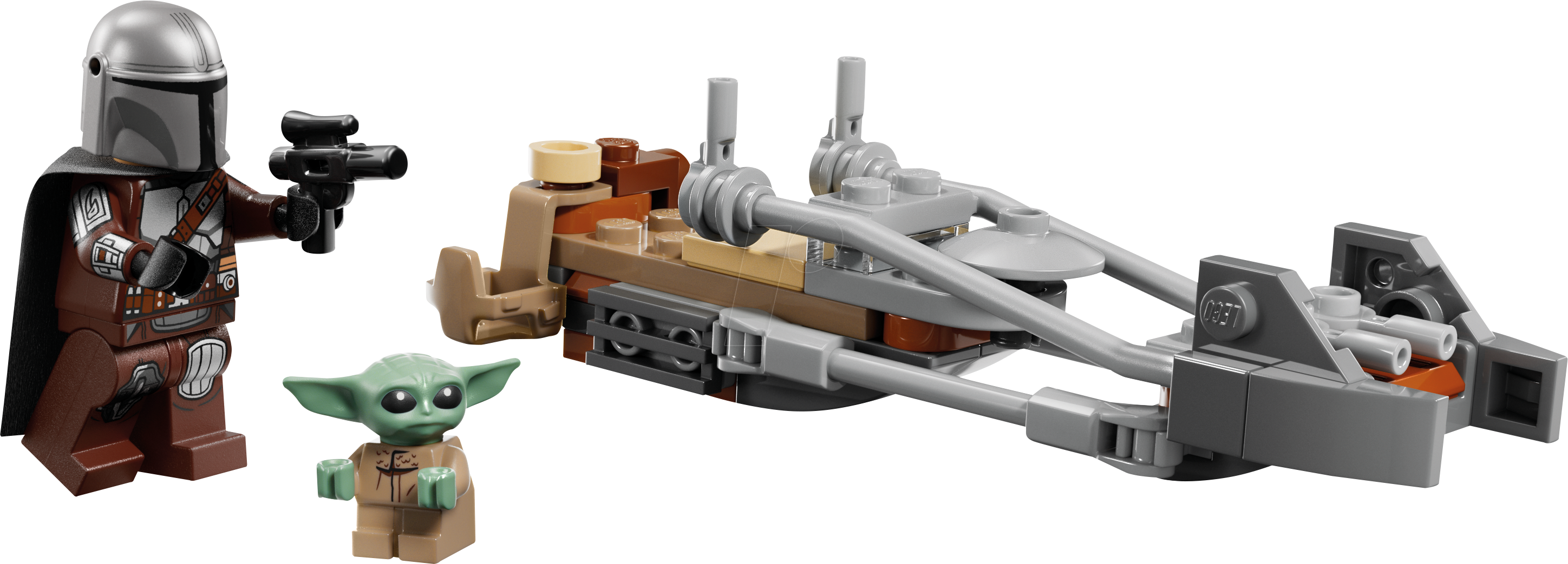 Image of LEGO 75436 - LEGO® Star Wars™ - Der Mandalorianer und Grogu auf ihrem Speeder