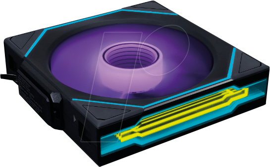 4718466017673 - UNI FAN SL INF Wireless Reverse Black - 120mm - Gehäuselüfter - 120mm - Schwarz mit RGB LED - 30 dBA