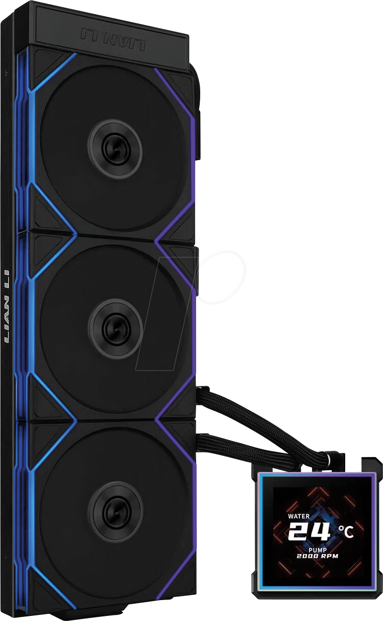 4718466021366 - LIAN HS2LCDS36TB - HydroShift II AiO-Wasserkühlung RGB LCD-Display 360 mm schwa