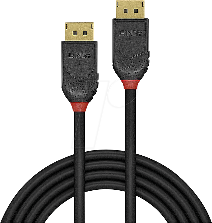 LINDY 36519 - DisplayPort 2.1 Kabel, 54G, 5,0m
