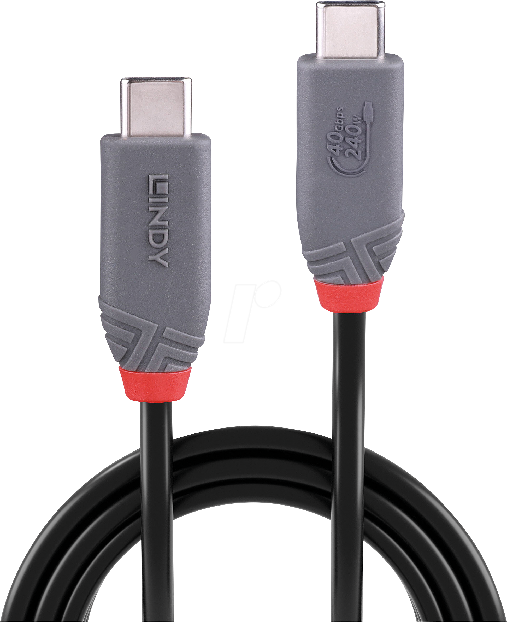 LINDY 36957 - USB 40Gbit/s Kabel, Anthra Line, C Stecker auf C Stecker, 1,5m