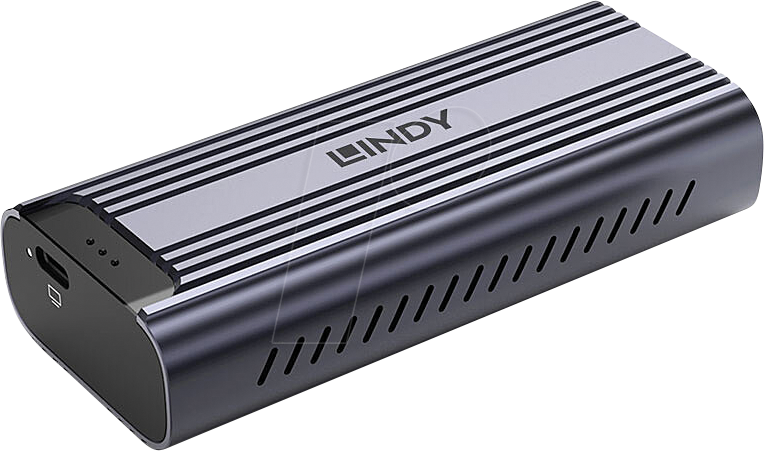 LINDY 43394 - Externes M.2 NVMe SSD Gehäuse, USB 4.0